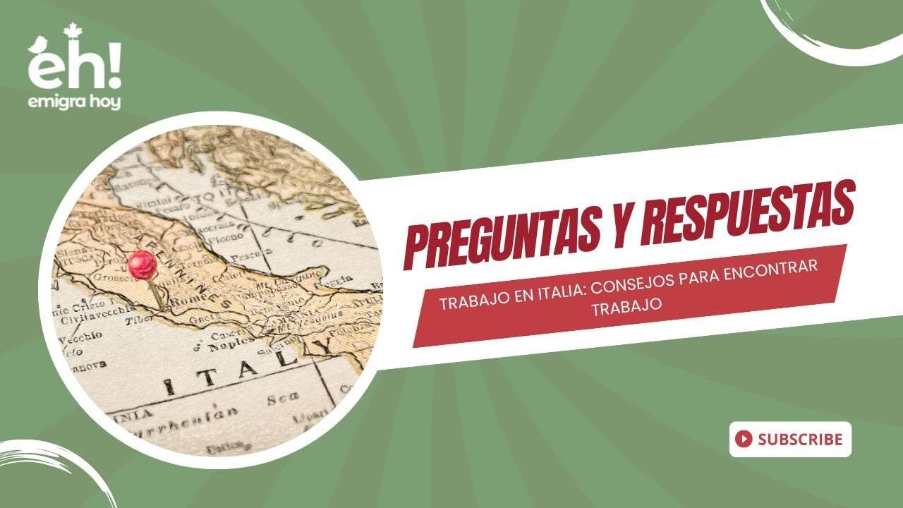 Consejos para encontrar trabajo en Italia